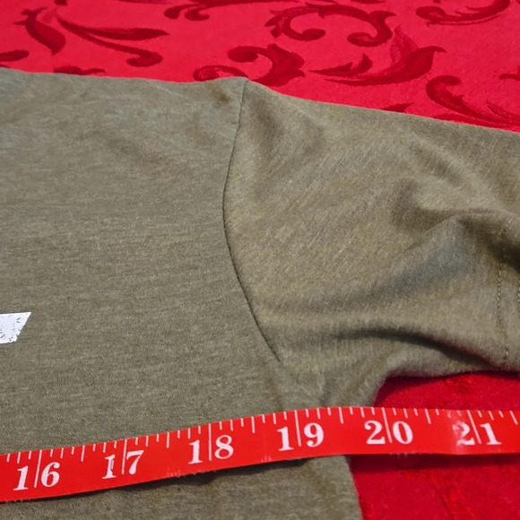 Steel Apparel USA Short Sleeve Tee Army Green w/ Flag on Sleeve Unisex Size M - Picture 5 of 6